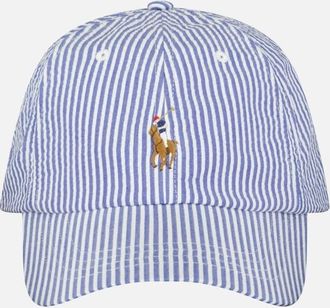 Polo Ralph Lauren Mens Polo Ralph Lauren Cotton Sport Baseball Cap in Blue/ White Stripe - Size: OS