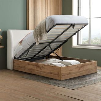 Birlea Ottoman Bed Frame Wooden Halfden in White | Size: King