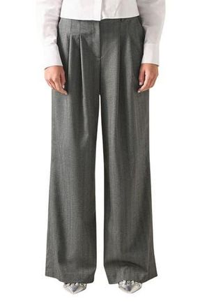 L.k. Bennett Liz Wide Leg Pants in Grey at Nordstrom Rack, Size 4 Us / 8 Uk