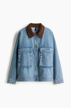 H&M Oversized Jeansjacke - Denimblau