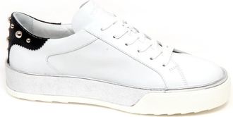 Hogan Wit/Zilveren Schoenen met Noppen - Dames - Sneakers - Wit - 38 1/2 EU - Leer - Schoenen