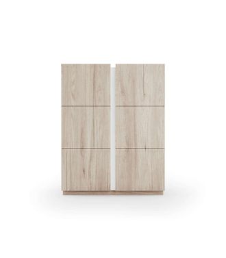 HERDASA Herdasa - Recibidor Zapatero Modelo 517 Acabado Roble Claro/blanco, 122 X 95 X 35 (alto X Ancho X Fondo)