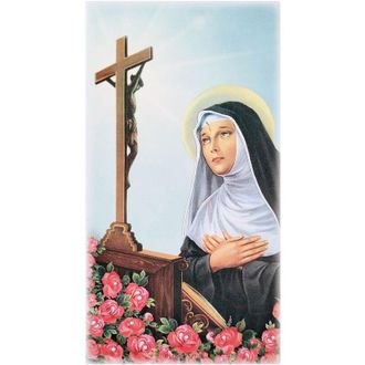 OEM Imagen De Santo Rita Pintada Sobre Madera Tama&ntilde;o: 9x18 Cm Sku: Esf189284