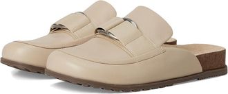 Vionic Jordan Mule/Clog Shoes Womens Dress Flat Shoes Oatmeal Leather : 7.5 M, Leather/Suede