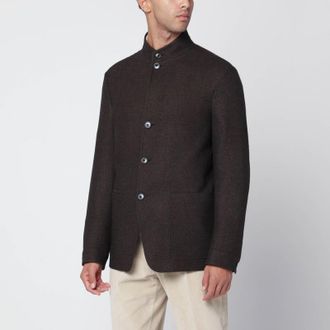 Ermenegildo Zegna Brown wool and silk jacket