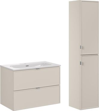 Petits Meubles Set de muebles con lavabo encastrado y columna estratificado 80.2cm