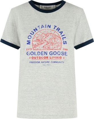 Golden Goose Journey Grey Cotton T-Shirt