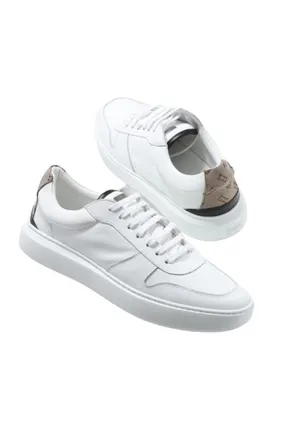 Herno Leather Low-Top Sneaker - White