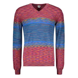 M Missoni V-neck Knitwear, male, Multicolor, L, Jacquard Wool V-neck Jumper