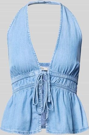 Mango Blusentop in Denim-Optik Modell EVA in Jeansblau, Gr&ouml;&szlig;e XL