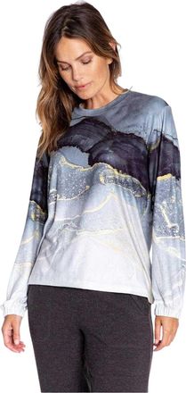 PJ Salvage Dames/Dames Ombre Top (Zwart/Grijs/Goud)