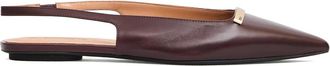 Tod's Bordeaux Slingback Flats - Dames - Ballerinas - Rood - 37 1/2 EU - Schoenen