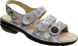 David Tate Wrap Womens Shoes Flower Metallic : EU 41 (US Womens 10-10.5) M, Leather