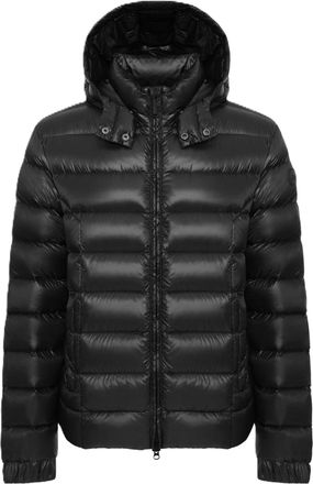 Colmar Quilted Detachable Hood Black Down Jacket