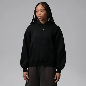 Nike Jordan Womens Jordan Brooklyn Pullover Hoodie in Black | IM7285-010