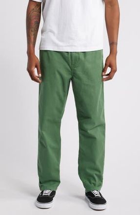 Carhartt Work in Progress Flint Straight Leg Twill Pants in Duck Green Garment at Nordstrom Rack, Size Large