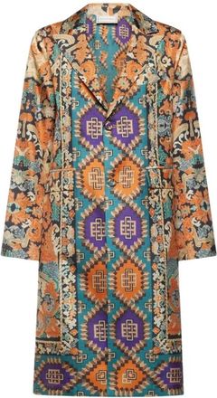 Pierre-Louis Mascia Cialda Coat - Dames - Mantel - Veelkleurig - XS - Leer - Jassen