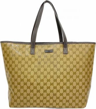 Gucci Brown Coated Canvas Tote Bag (Pre-Owned)