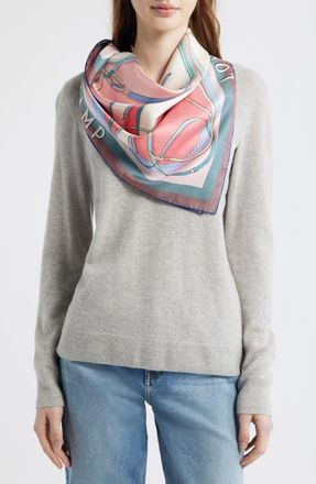 Longchamp Toute Allure Silk Square Scarf in Shrimp at Nordstrom