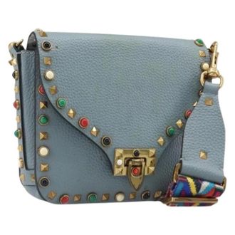 Valentino Pre-owned Vintage Shoulder Bag - Dames - Pre-owned - Blauw - Maat: ONE Size Leer