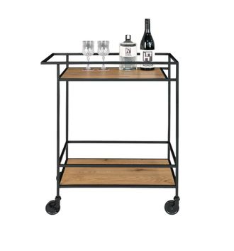 Moloo Carrito de servicio de roble y metal