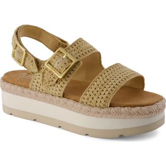 Toms Giana Flatform Sandal in Dark Beige at Nordstrom, Size 9.5