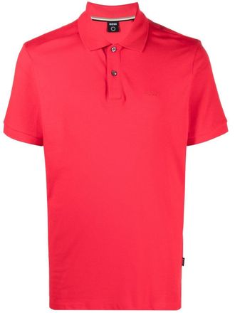 BOSS embroidered logo polo shirt