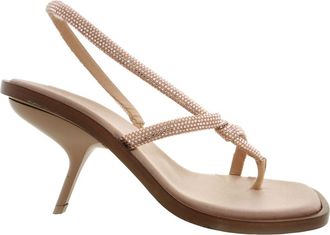 Ferragamo Fleur 85 Mid Heel Sandals, Size 7 C