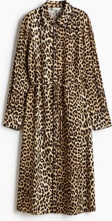 H&M Gemustertes Kleid mit Bindeg&uuml;rtel - Brown