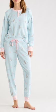 PJ Salvage Ski Pajamas in Pale Blue at Nordstrom, Size X-Small