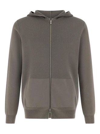 Boggi Milano full-zip raglan jumper - Grey