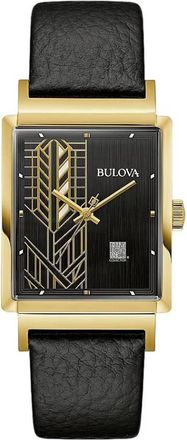 Bulova Dana-Thomas House Quartz Black Dial Watch 97A176