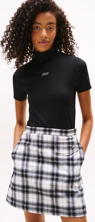 Tommy Jeans Kurzarmshirt »TJW SLIM SILVER SCRIPT MOCK SS«