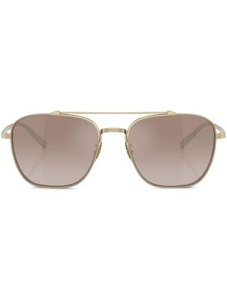 Oliver Peoples Avison sunglasses - men - Titanium - 55 - Gold