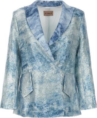 Le Twins Como Blazer - Dames - Blazers - Blauw - S - Polyester - Jassen