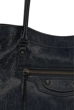 Balenciaga Womens Tote Bag Le City Black Lambskin Shoulder