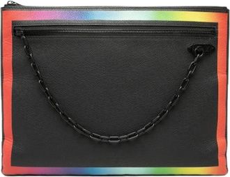 Louis Vuitton Pre-owned Pochette A4 - Dames - Vintage Clutch - Zwart - ONE Size - Leer - Vintage
