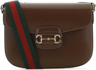 Gucci Brown Leather 1955 Horsebit Shoulder Bag