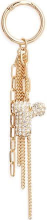 Chelsea28 Pav&eacute; Crystal Inital Bag Charm in R- Clear- Gold at Nordstrom