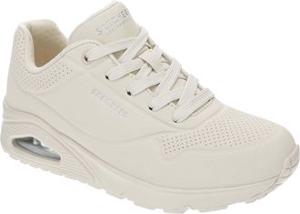 Skechers Womens Uno Stand On Air Sneaker, Off White Durabuck, 6 UK