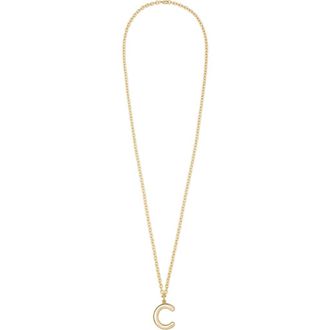 Roxanne Assoulin The Big Puffy Initial Pendant Necklace in Gold - C at Nordstrom