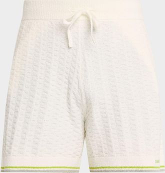 Casablanca Mens Tennis Boucle Jacquard Pull-On Shorts