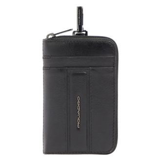 Piquadro Leren sleuteletui met RFID-beschermde kaartsleuven - Heren - Accessoires - Zwart - Maat: ONE Size Leer