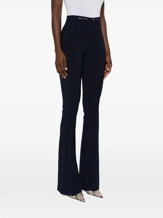 Elisabetta Franchi High-Waist Flared Trousers - Navy