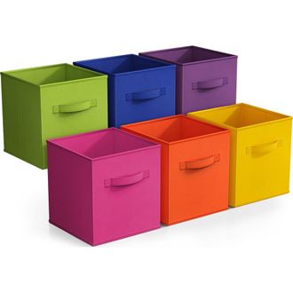 Sorbus 6-Pack Collapsible Storage Cubes in Rainbow Multicolored at Nordstrom Rack