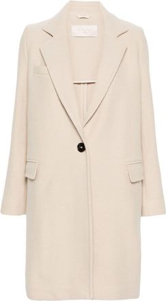 Circolo 1901 single-breasted wool coat - women - Polyester/Virgin Wool - 44 - Neutrals