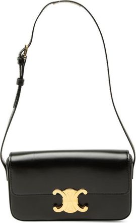 Celine Pre-owned Celine Shiny Calfskin Triomphe Claude Shoulder Bag Ladies 8GXJ027AKZ1PU32K