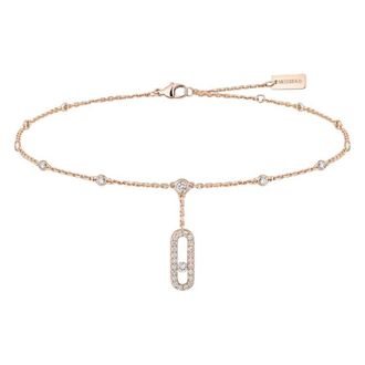 Messika Move Uno 18k Rose Gold Diamond Ankle Bracelet