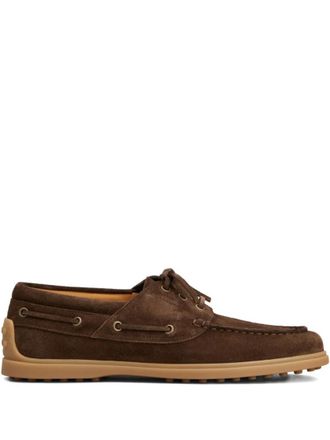 Tod's Brown Lace Up Loafers
