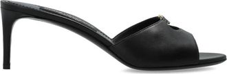 Dolce & Gabbana Leren Mules met Hak - Dames - Muiltjes - Zwart - 37 EU - Leer - Schoenen